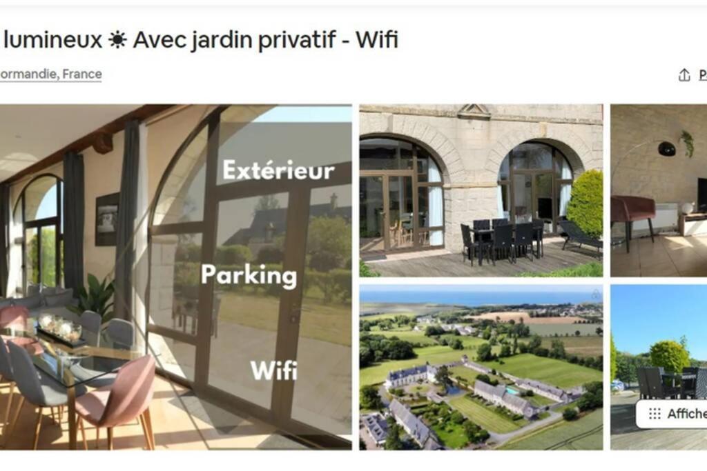 Appartement Lumineux Et Cosy Avec Jardin Vue Sur Chateau Pres Port En Bessin, Bayeux Et Omaha Beach Commes Buitenkant foto